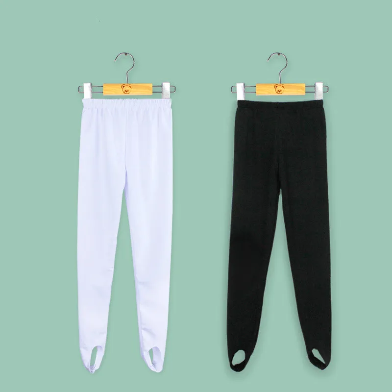 Children Dance Leggings Summer Latin Black And White Cotton Bottomed
