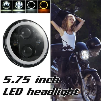 

Motorcycle Headlamp 90W 5-3/4inch 5.75inch Inch LED Projector Full Halo Headlight DRLcree