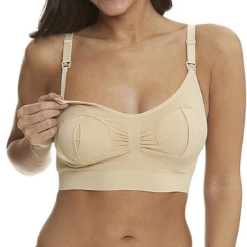 

Nursing Bra Hands Free Breast Feeding Pump Pumping Breastpump Maternity Nursing Bra Size S-XL