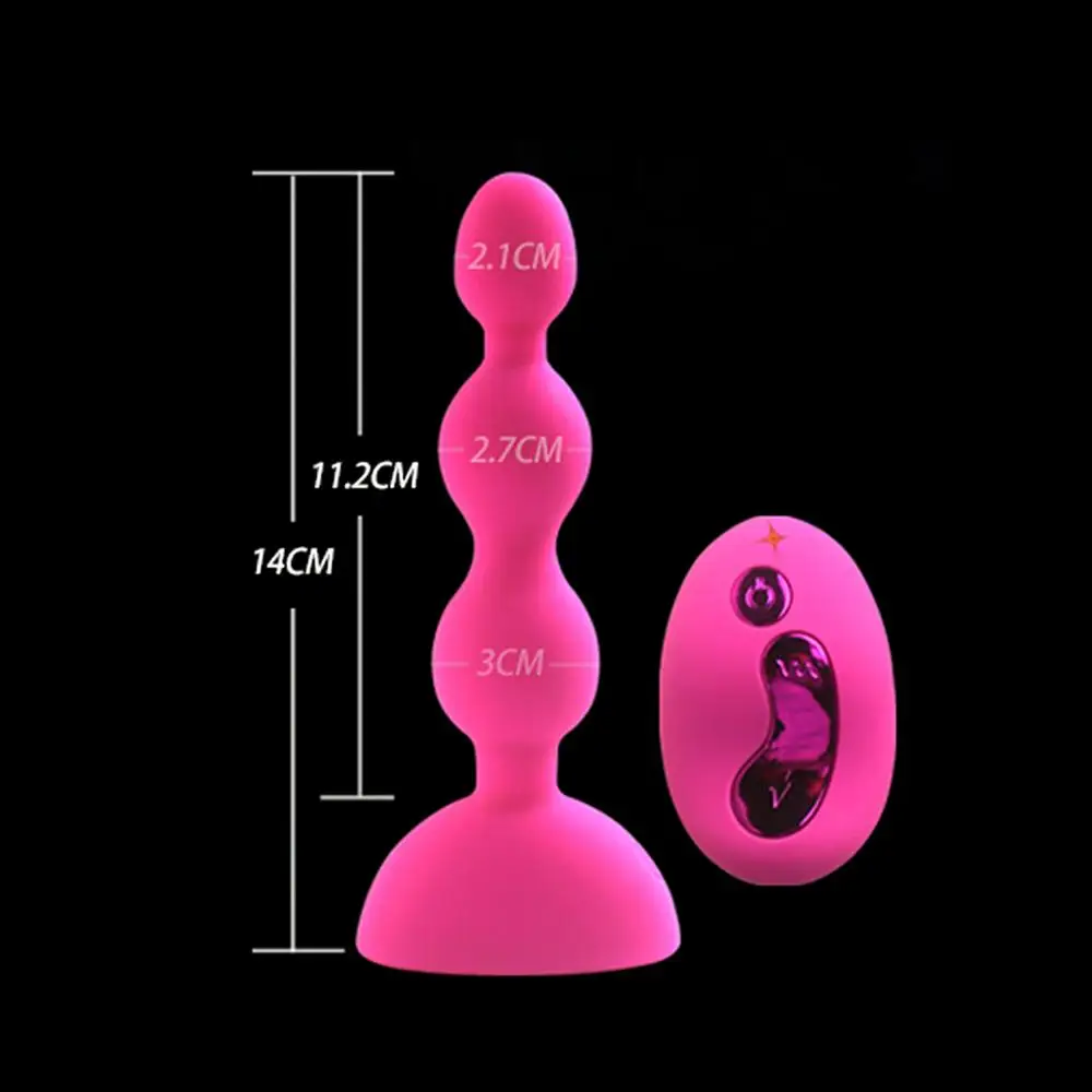 Anal Beads 10 Frequency Silicone Stimulates Prostate Massager Plug Butt Dual Vibration Masturbator Sex Toys |