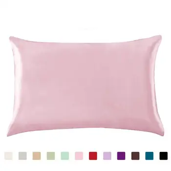 

Pure Emulation Satin Silk Pillowcase Square Pillow Single Cover Chair Seat Soft Mulberry Plain Pillow Case Cover New