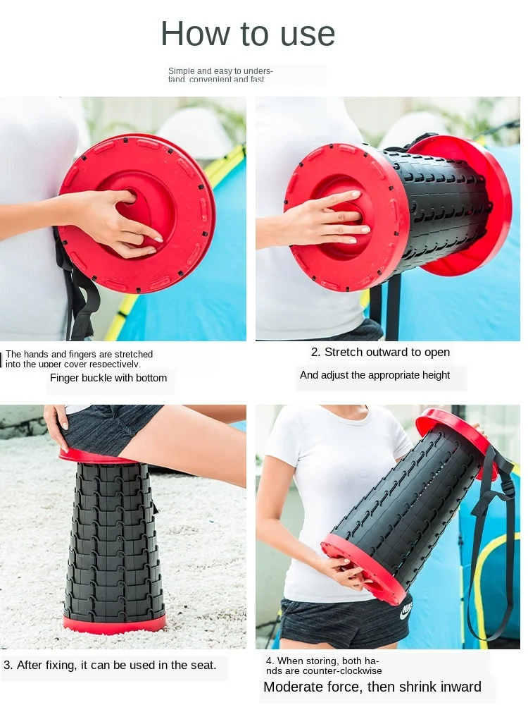

Outdoor Collapsible Portable Chair Fishing Camping BBQ Queue Tourism Ultralight Foldable Retractable Stool Beach Garden Seat