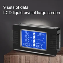 Монитор автомобильный тестер батареи Простая установка английский счетчик электроэнергии портативный 0-200 в солнечное сопротивление с подсветкой ЖК-дисплей