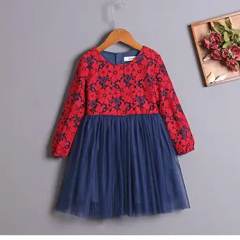 

Mom Girls Lace Dress Mother Daughter Lantern Sleeve Dress 2020 Mommy Girl Matching Twinning Party Dress Family Look Outfits