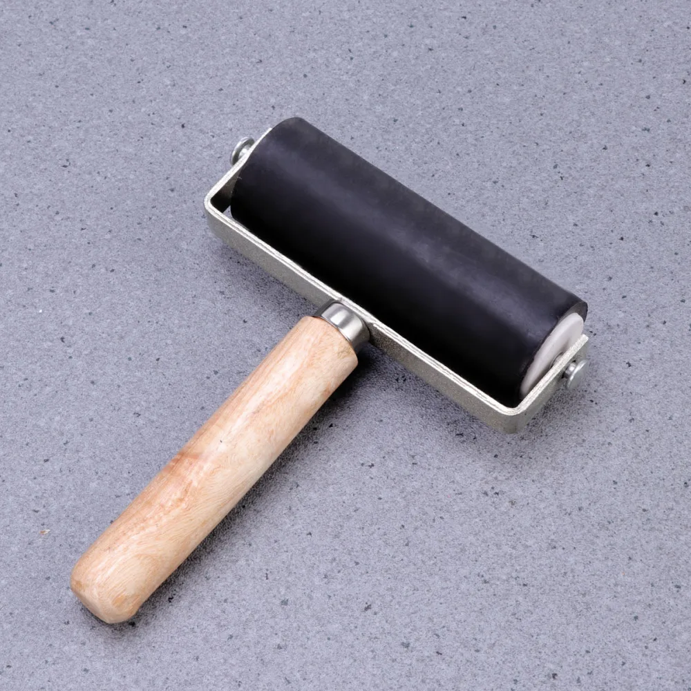 Rubber Roller Brayer Printmaking Craft Projects Ink and Stamping Tools (Black)