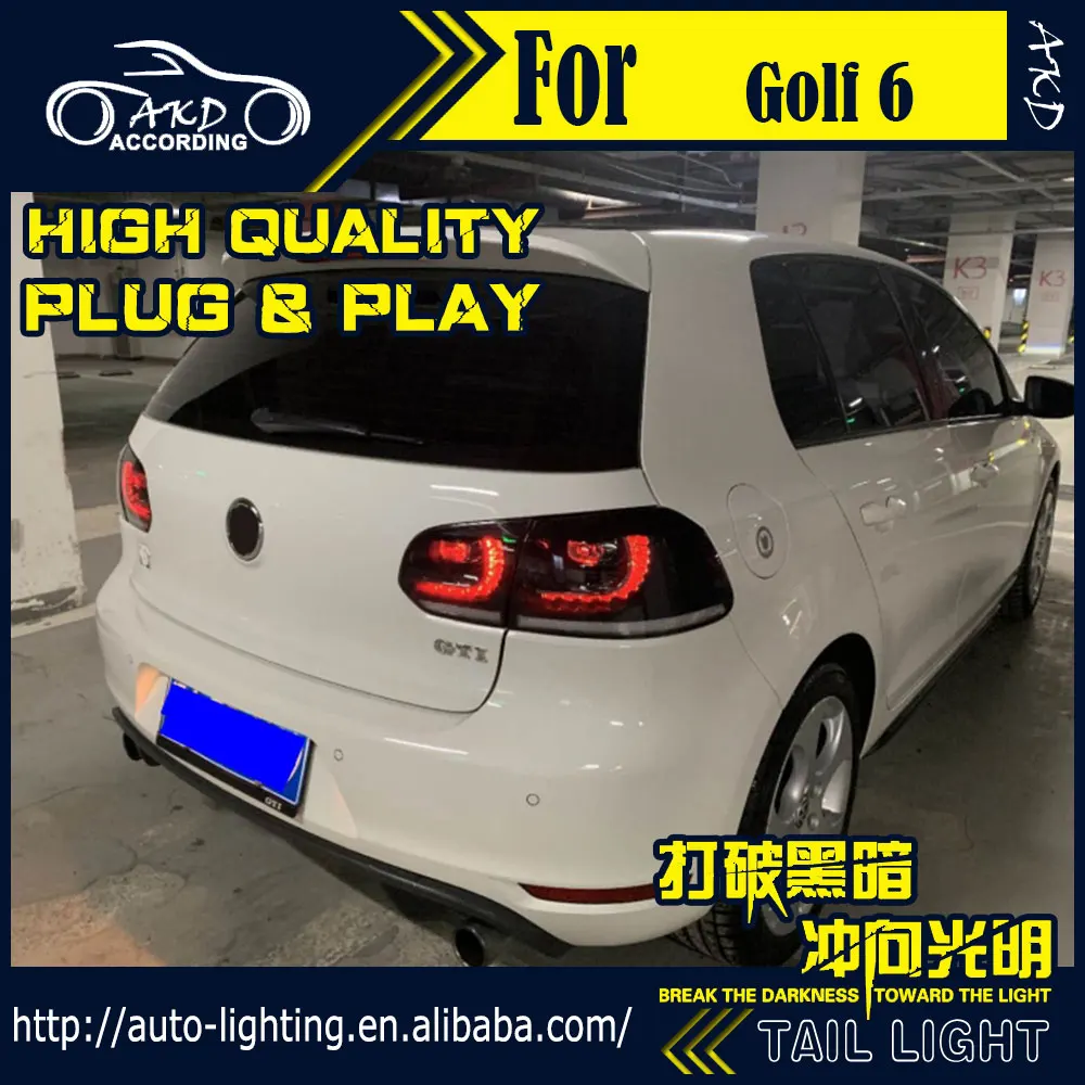AKD автомобильный Стайлинг задний фонарь для VW Golf 6 задний светильник s Golf6 R20 светодиодный задний светильник динамический сигнал светодиодный DRL Стоп задний фонарь аксессуары
