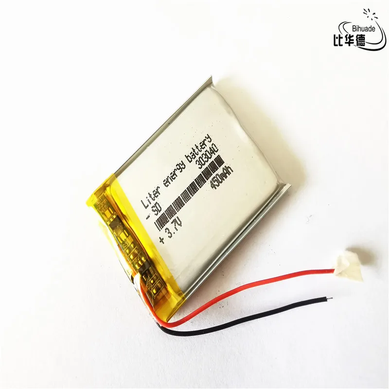 033040 p, 303040 p с защитной пластиной литий-полимерный аккумулятор 450mah MP3 bluetooth 3,7 V печатная плата