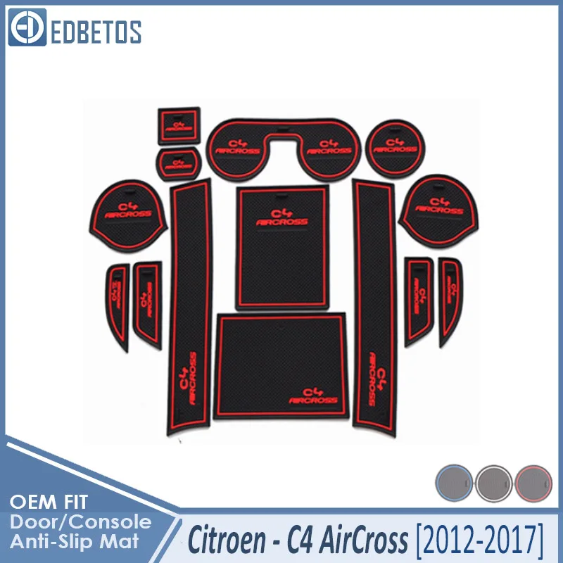 Автомобильный Гаджет коврик для Citroen C4 AirCross 2012 2013 аксессуары гелевая накладка резиновый слот для ворот коврик для чашек Tapis
