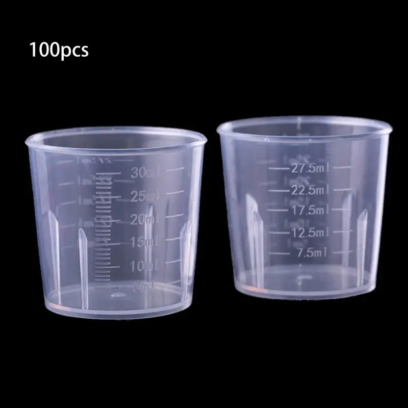 

100Pcs 30ML Epoxy Resin Plastic Measuring Cups Kit Resin Mold Jewelry Making Accessories