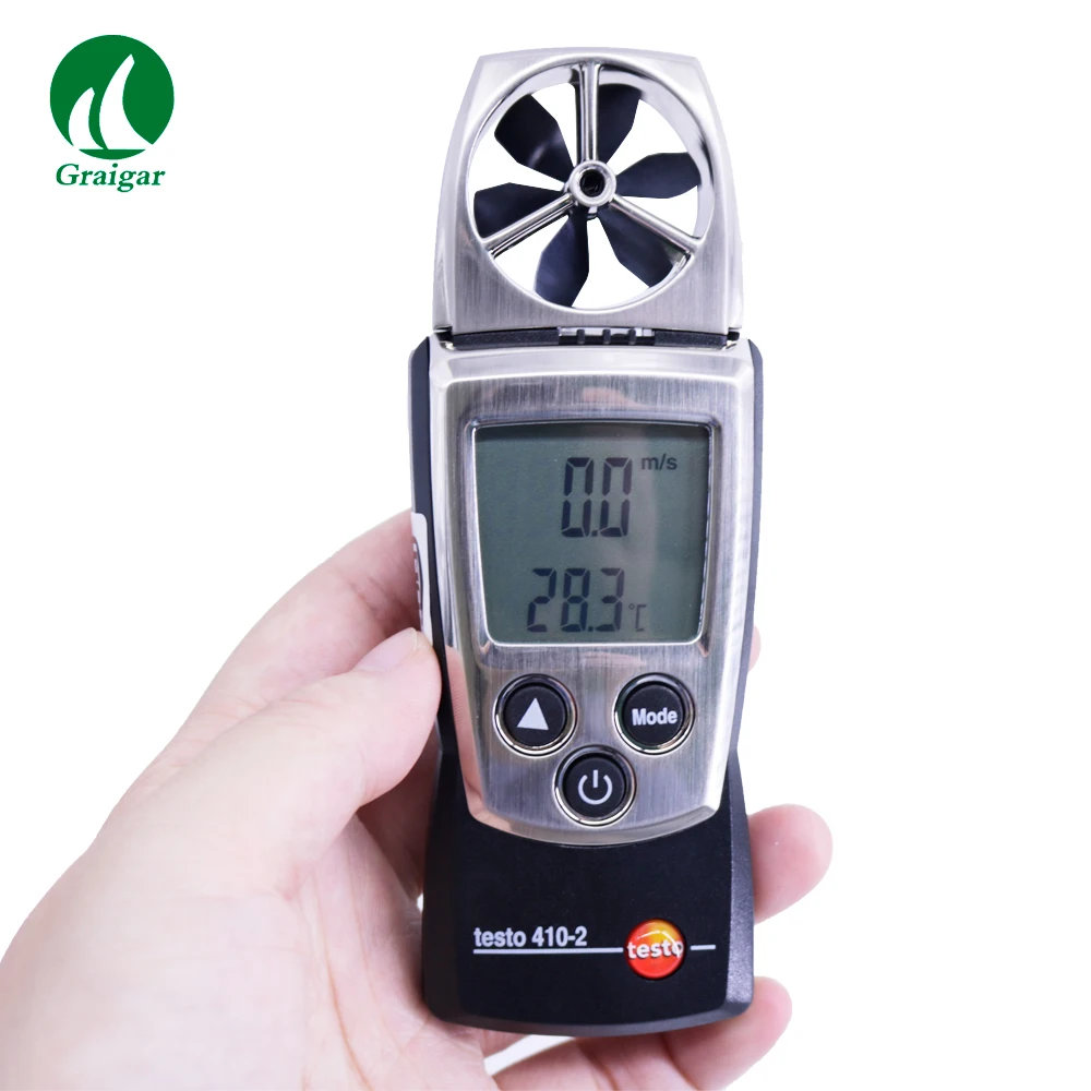 Testo 410-2 лопастной анемометр с измерением влажности измеритель скорости воздуха