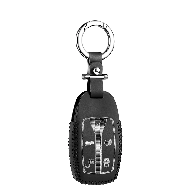 Luckeasy кожаный ключ чехол для Land Rover freelander 2 2009 2010 2011 2012 чехол key2y - Название цвета: black 3