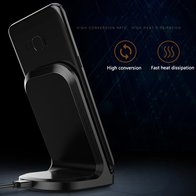 Универсальное беспроводное зарядное устройство Qi для iPhone X XS XR 10 Вт Быстрое Зарядное устройство USB Беспроводная зарядка для samsung Galaxy S8 S9 Note 8