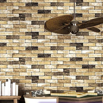 

Bar Hairdressing Clothing Store Engineering PVC Wallpaper Living Room Bedroom TV Background Vintage Brick Pattern Faux Brick Wal