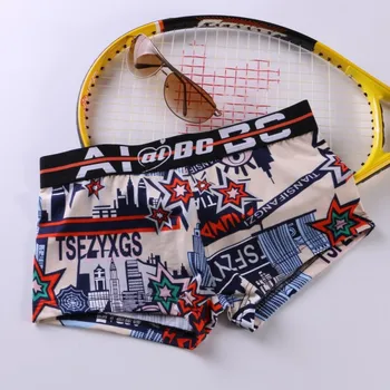 

men boxer colourful panties underwear printed homme cotton comfortable hombre boxer marca porno mens