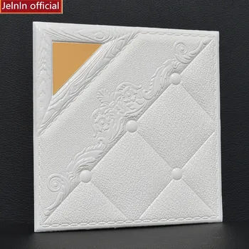 

New European leather carving soft wall stickers TV background 3d self-adhesive wallpaper bedroom bedside decoration wallpaper