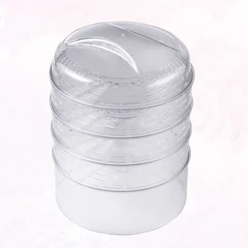 

5 Pcs/1 Set Multilayer Storage Box Refrigerator Dustproof Storage Container Useful Plate Bowl Container with Cover for Home (Whi