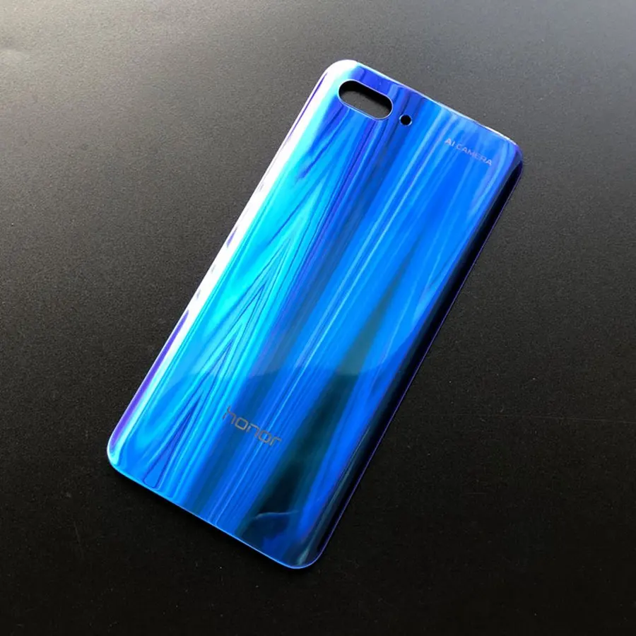 Для huawei Honor 10 Задняя стеклянная крышка батареи задняя дверь корпус чехол для Honor 10 Lite Note 10 крышка батареи Задняя стеклянная панель - Цвет: Honor 10 Blue