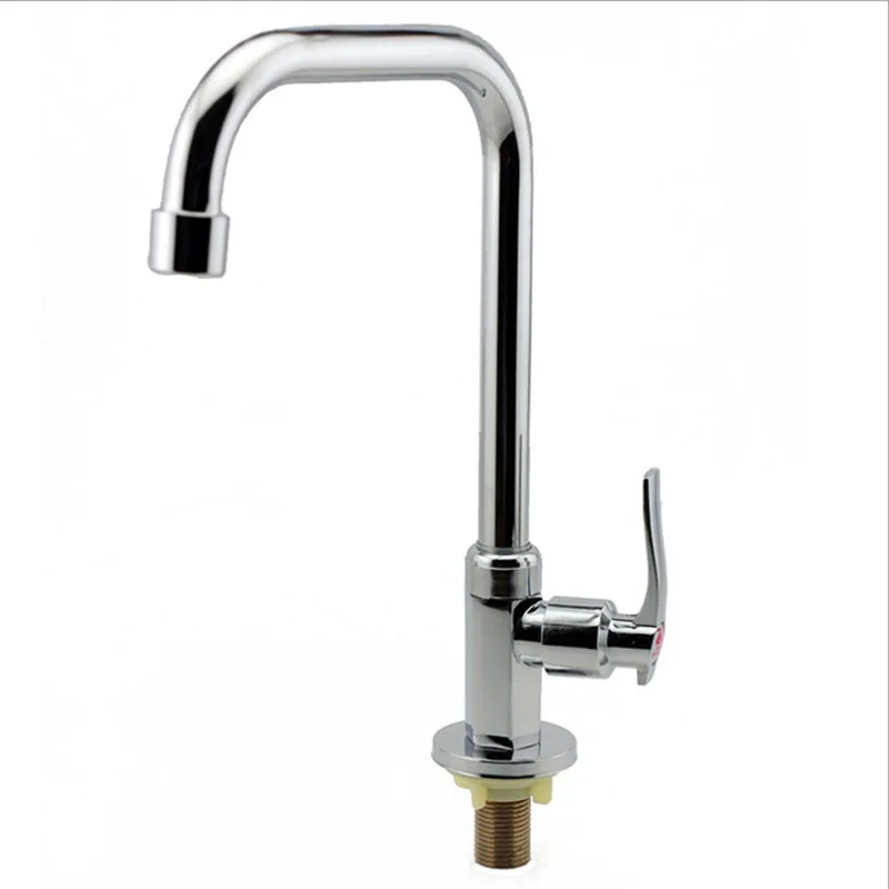 

Wooden Boat Kitchen Faucet Alloy Hexagonal Vertical Type Single Cold Washing Basin Faucet Rotating Large Qizi Leading