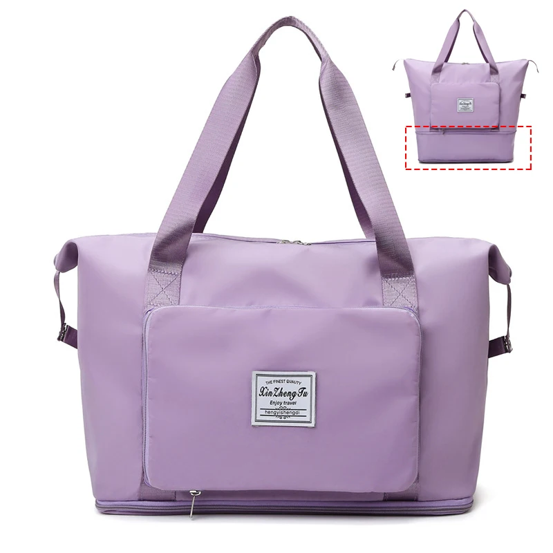 

Women's Folding Fitness Yoga Bag Dry Wet Separation Men's Travel Blosa Sports Portable Shoulder Duffle 2021