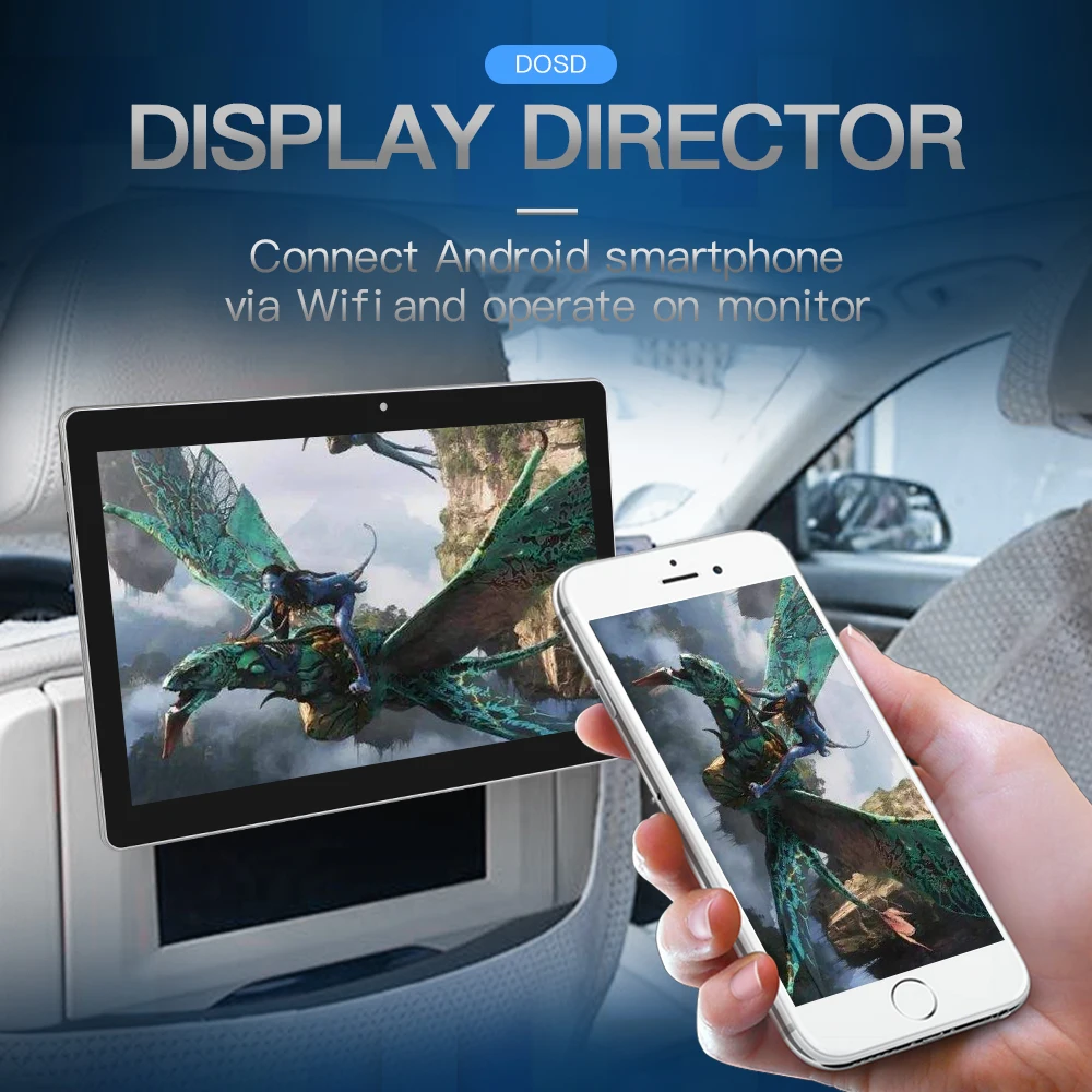  10.1 Inch Android Car Headrest Monitor HD 1080P Video Touch Screen WIFI/Bluetooth/USB/SD/HDMI/FM MP