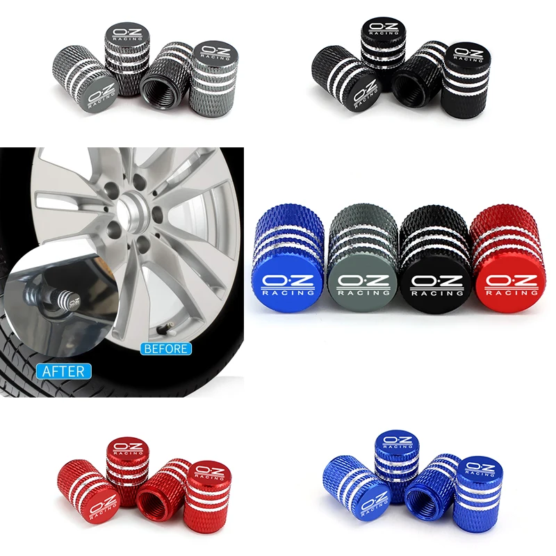Tapas de válvula de rueda de coche, accesorio de Metal con logotipo de OZ, para Nissan 350Z, Tiida, Sylphy, Teana, Juke, Qashqai