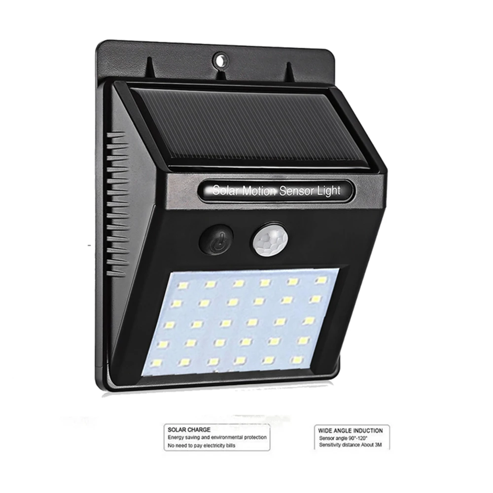 

1-4pcs Waterproof 30 LEDs Solar Light Solar Panels Power PIR Motion Sensor Light Garden Outdoor Pathway Sense Solar Lamp Wall Li