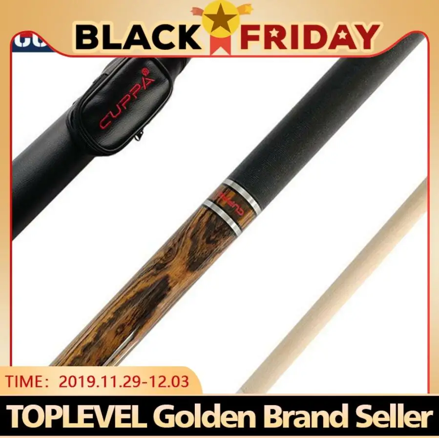 

New Arrival CUPPA Billiard Pool Stick Kit Cue 11.75mm/13mm Tips With Pool Cue Case Set Ebony Butt High Quality China 2019