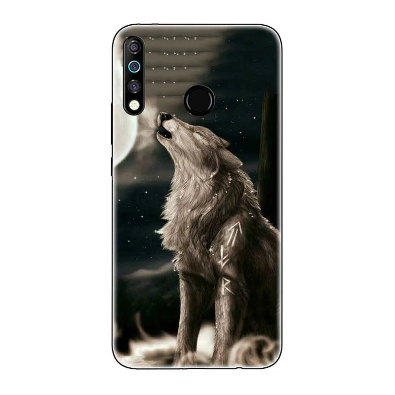 A281 TPU+ PC чехол для телефона Tecno Spark 4/Camon 12 Pro Camon12 Air Чехол с милым рисунком розы волка - Цвет: A281