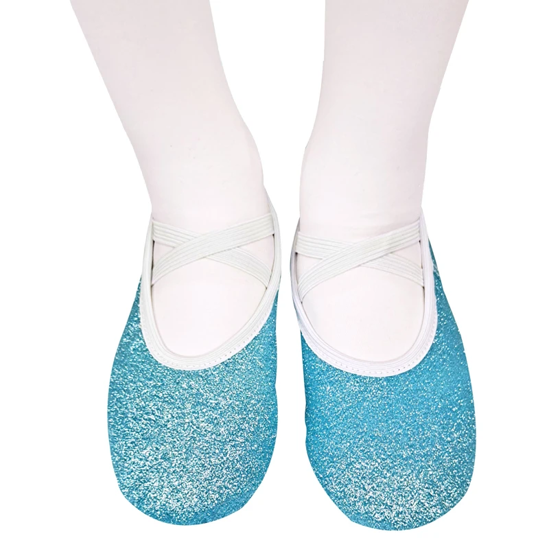 Glitter Blue Pink Ballet Shoes Professional Child Girls Kids Cotton Canvas Soft Ballet Dance Practice - Dance Shoes - AliExpress