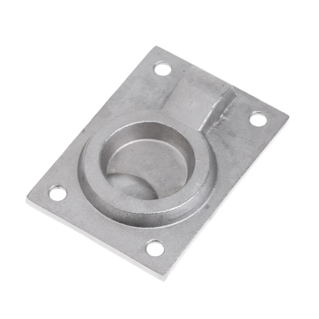 Marine Stainless Steel Flush Mount Pull Ring Hatch Latch Handle Boat Parts