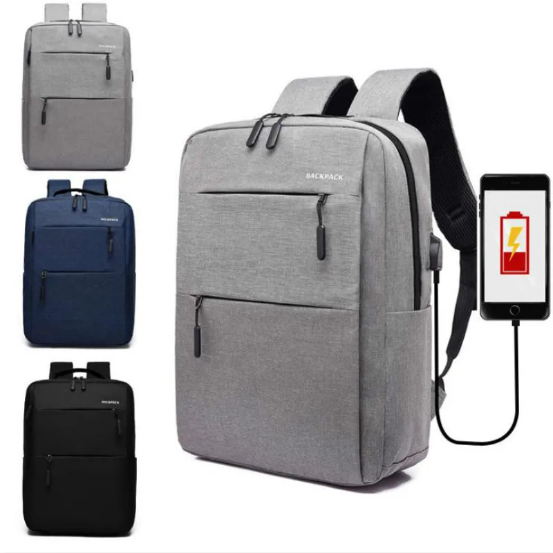 

Fashion men's backpack multi-function Oxford cloth solid laptop school bag leisure travel shoulder bag new