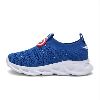 

New Summer Children Shoes Boys Breathable Knit Sports Shoes Girls Flat Fashion Casual Light Walking Shoes