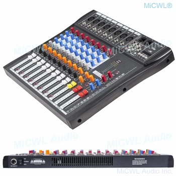 

Audio Mixer 8 Channel Music Recording Bluetooth Mixing Console Mixer 48V Phantom USB Monitor MP3 3 brand EQ effect MiCWL CT800-U