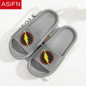 

ASIFN Men Summer Simple Eva Slippers Male Home Non-slip Soft Bottom Lightning Couple Sandals Men's Flip Flops Zapatos De Hombre