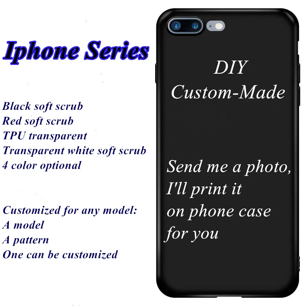 DIY Фото индивидуальный дизайн чехол с принтом TPU для Iphone 5 6 7 8 Plus X Xs Max XR на заказ