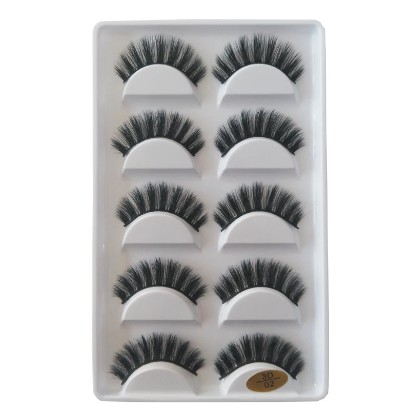 Faux Mink Eyelashes Extension Russian Cosplay Strip Lilly Thick 15mm Faux Mink Eyelashes Bulk Case Box with Customer