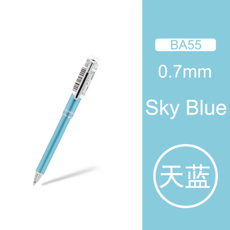 SB 1pcs 1 шт Япония Зебра Выдвижная шариковая ручка SL-F1mini BA55 мини металлический стержень маслянистый металлический стержень Карманный Классическая Ручка для письма гладкая - Цвет: SB 1pcs