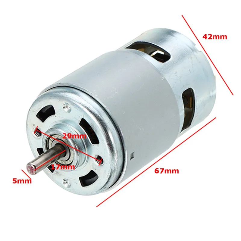 

12-24V Silver 775 Electric Motor Hand Drill Chuck 0.3-4mm Clamping Accessory Set