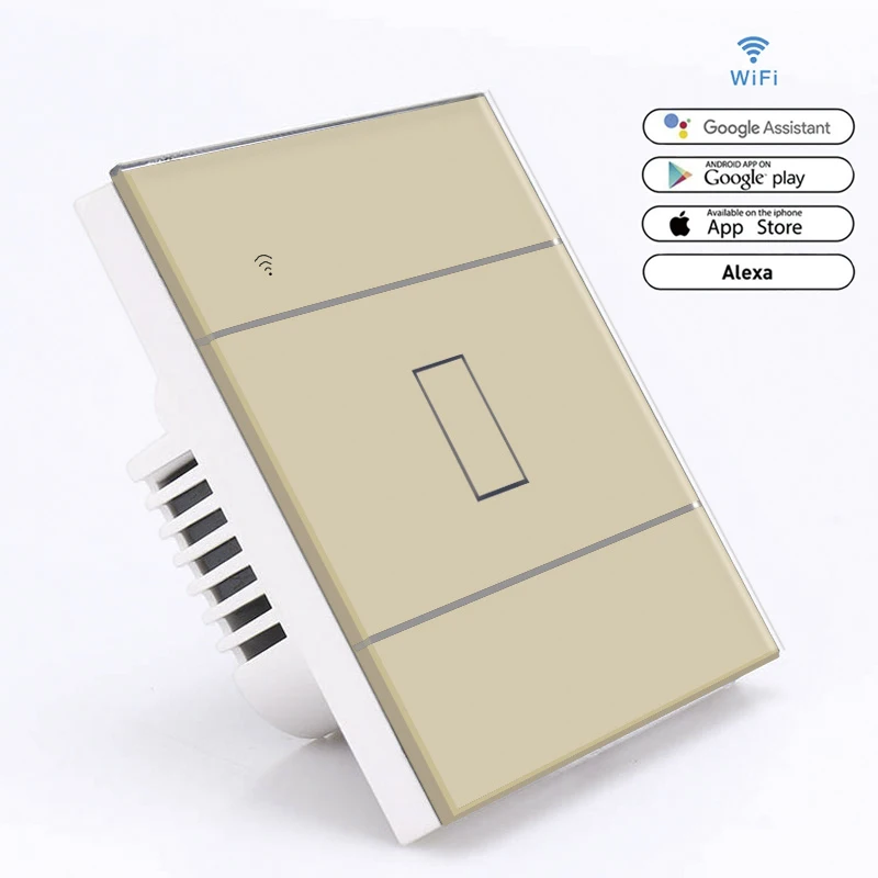 

1 Gang Ewelink Smart Wall Light Switch Wifi Remote Touch Panel Firewire