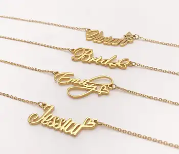 

Personalized Name Tag Necklace Name Necklace Custom Name Jewelry