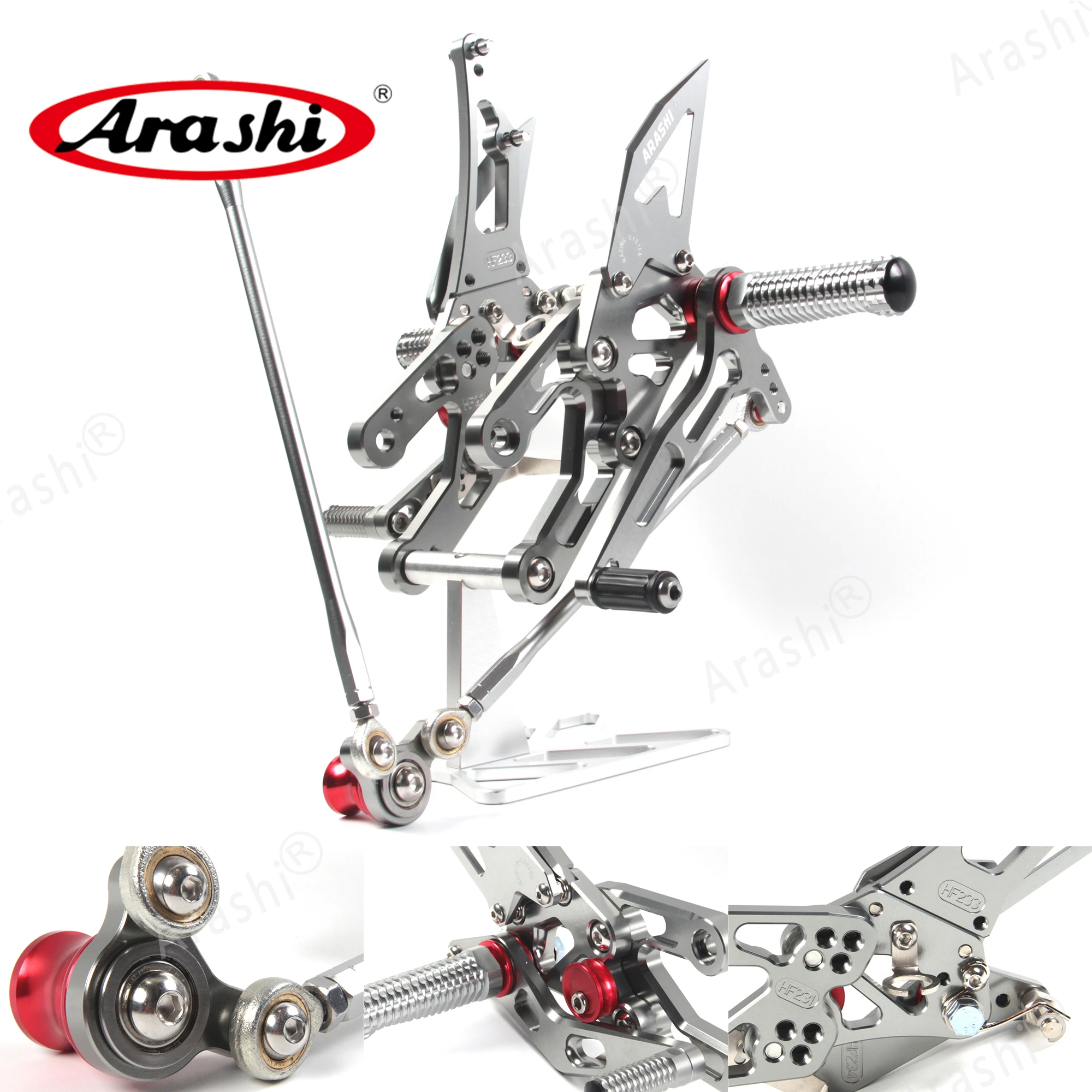 Arashi для HONDA CBR1000RR 2004 2005 2006 2007 Регулируемая подножка колышки ног наборы задних