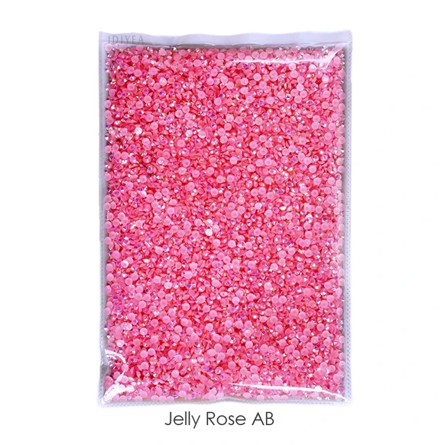 Wholesale Jelly AB Resin Non Hot Fix Rhinestones Cтразы Flatback Plastic Crystals Strass Glitters Stone Bulk Big Package for DIY Jelly Rose AB