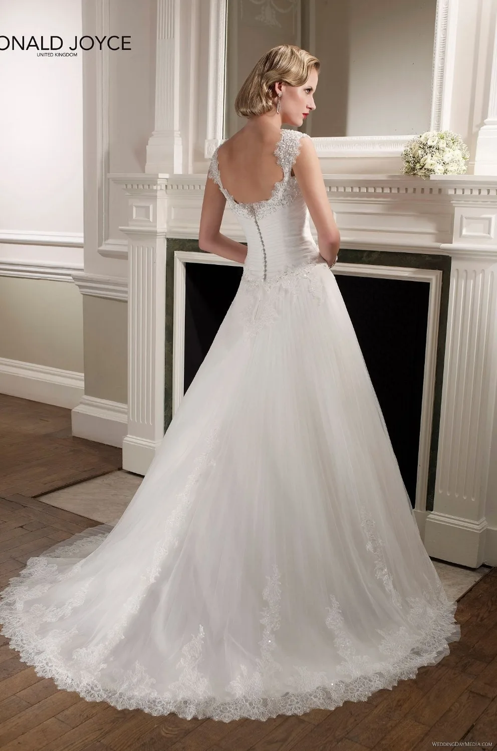 Кепки рукава из мягкого фатина с кружевом Сексуальная Милая vestido de noiva, трапецевидное Бисер свадебное платье платья для матери невесты