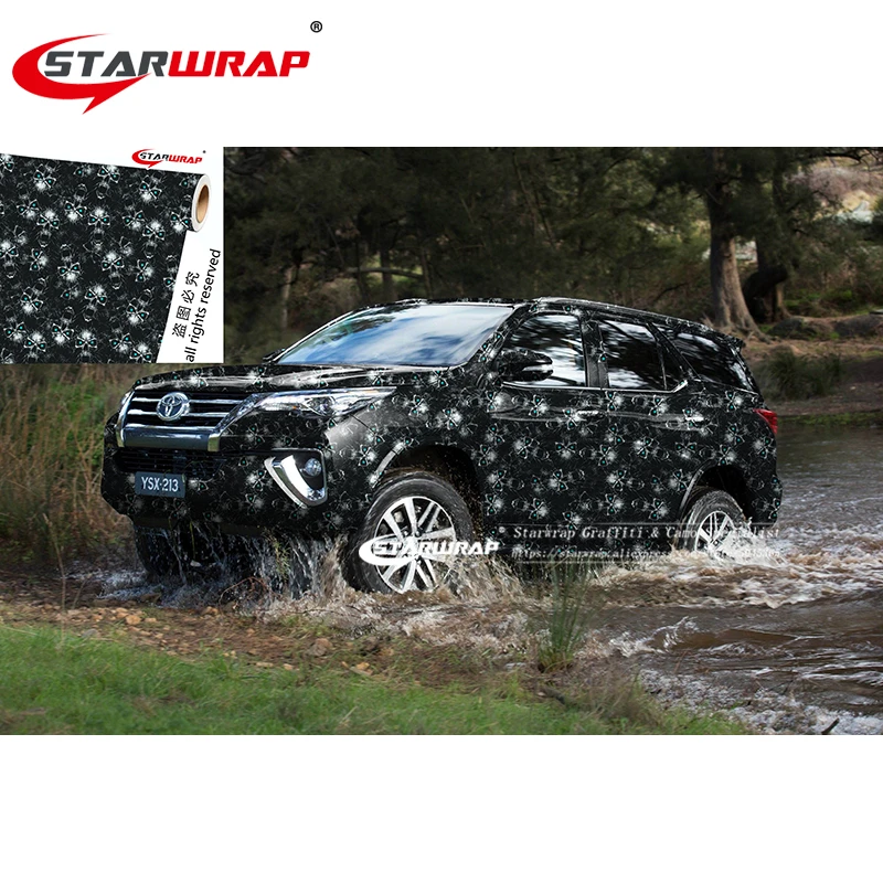 Starwrap камуфляжная оберточная пленка камуфляжная виниловая упаковка для автомобиля Наклейка различных размеров матовая и глянцевая поверхность выбор - Название цвета: 124