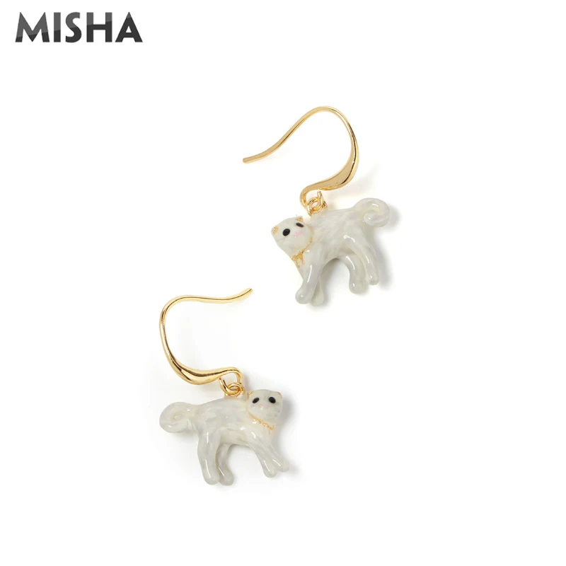 MISHA Модные Ювелирные наборы для женщин ручной работы эмалированная глазурь красивое колье с котом серьги Ювелирные наборы для девушек подарки для дам