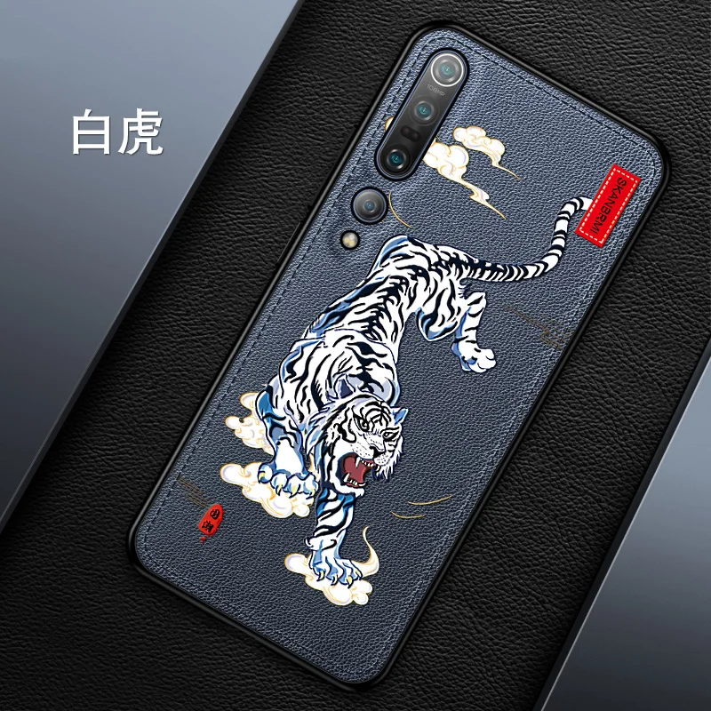 Чехол из ПУ кожи с тиснением для xiaomi mi 10 pro mi10 mi10pro ретро-чехол в китайском стиле |