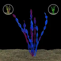 Аквариумные украшения для аквариума фиолетовые Зеленые искусственные водные Подводные воды трава растение Ландшафтный Декор