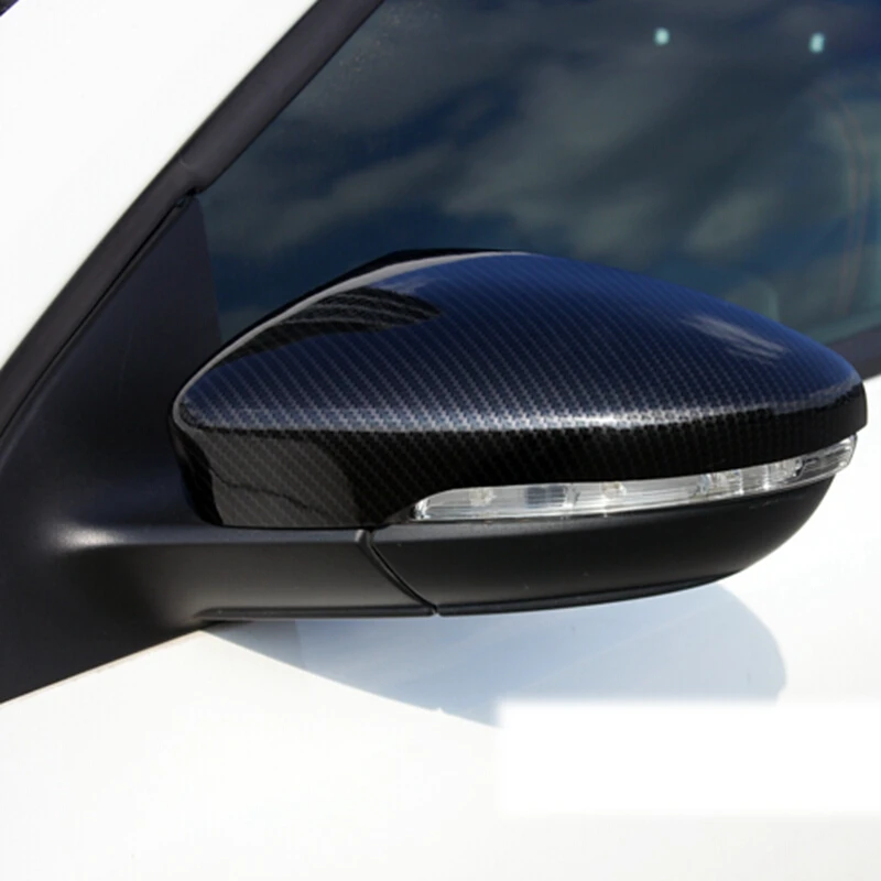 

ABS Carbon fibre For JETTA MK6 2015 2016 2017 2018 Accessories Car rearview mirror block rain eyebrow Cover Trim Car Styling