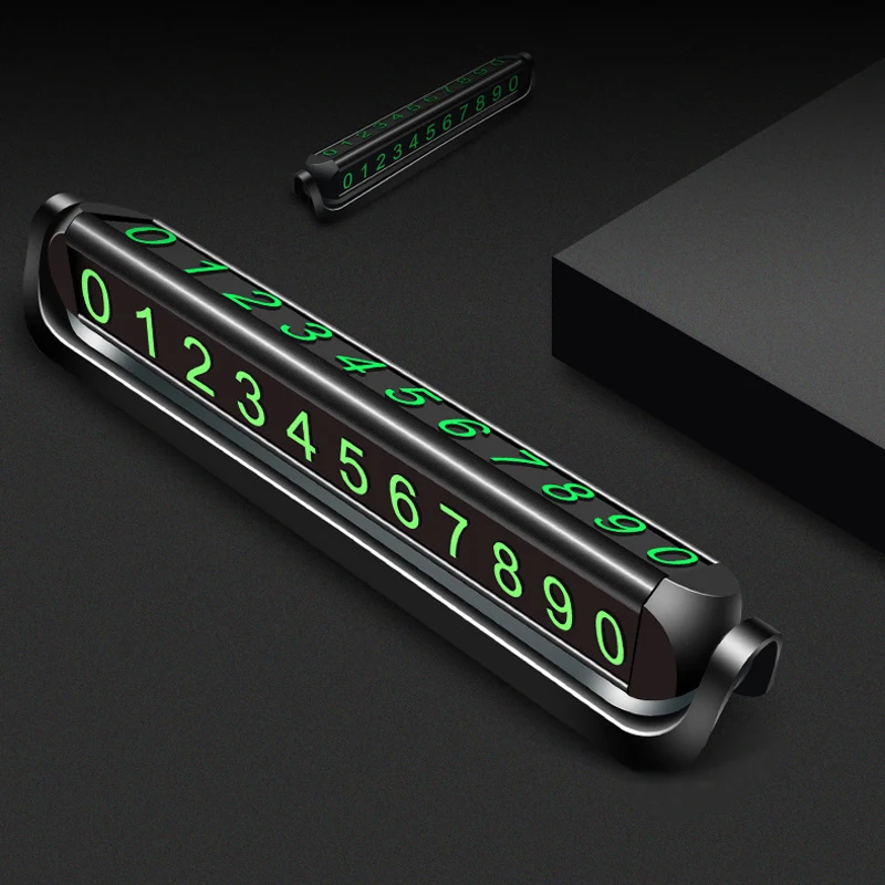 

2019 New Luminous Magnetic Car Telephone Number Card Car Temporary Parking Card Double Side Telephone Number Plate Car Styling