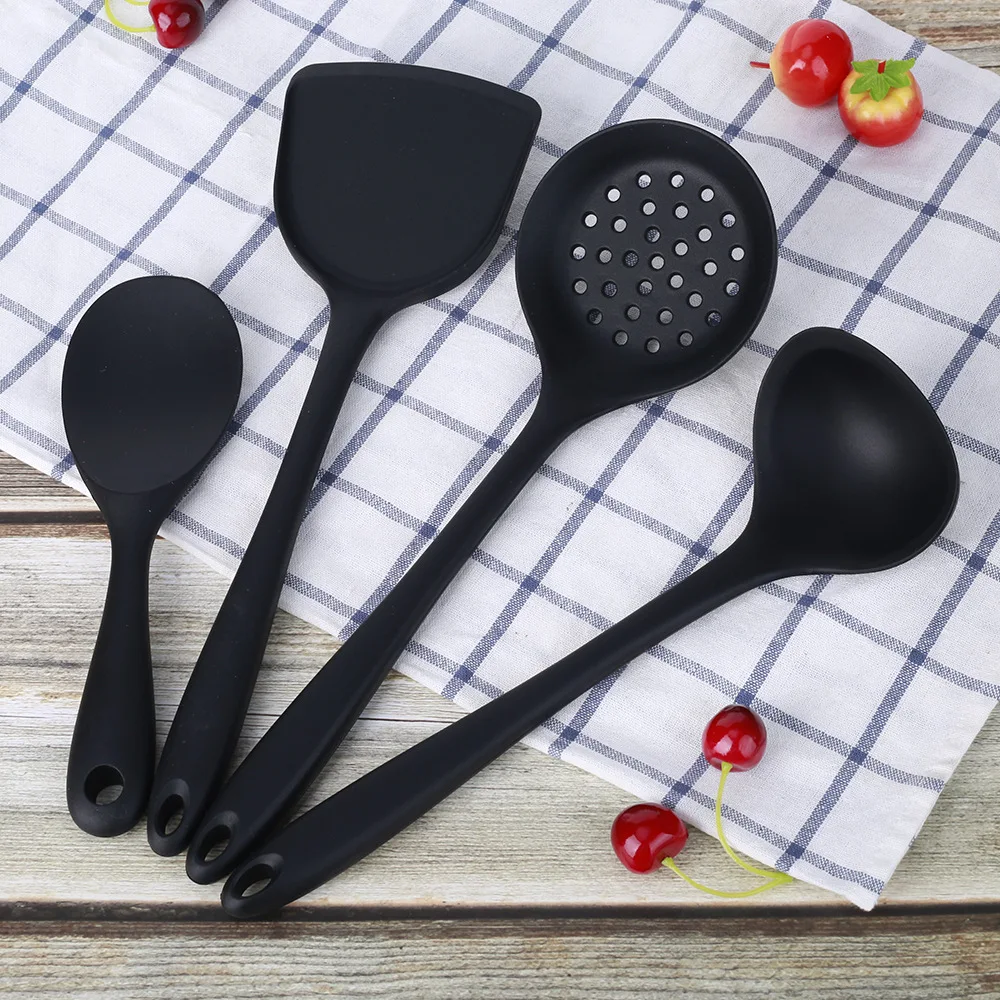 

4-Piece Silicone Cookware Set Special Heat-Resistant Design Non-Stick Shovel Kitchen Cooking Shovel Tool Kit